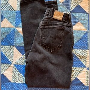 Vintage black Lee high waist straight leg mom jeans
